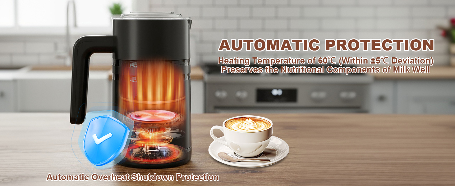 Electric Milk Frother Automatic Hot &amp; Cold Foam Maker