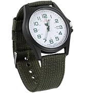 balacoo Watches for Men: Luminous Military Army Watch, Sports Woven Nylon Band Calendar for Men B...