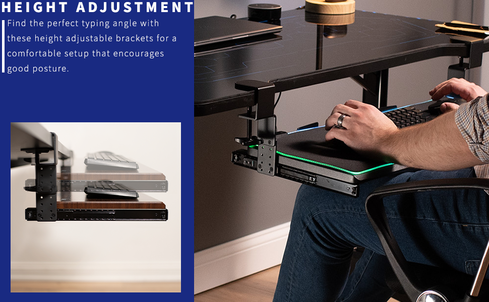 Height Adjustable Clamp and Rail Set