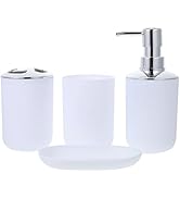 FOMIYES 1 Set Bathroom Set Soap Dispenser White Bathtub Decor Hand Soap Container Plastic Lotion ...