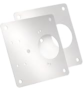 Amerock 2 Pack Cabinet Hinge Repair Plates, Steel Reinforcement Plate with Screws