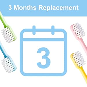 Suggest to replace your toothbrush at least every 3 months