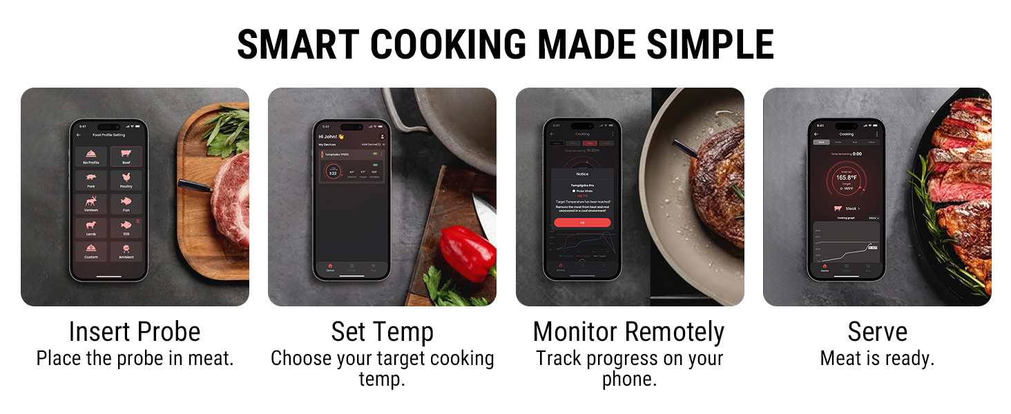 how to use this smart meat thermometer