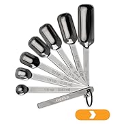 Deiss PRO Heavy Duty Stainless Steel Measuring Spoons for Cooking Spices Dry or Liquid Ingredient