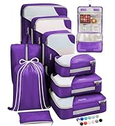 ALL INCLUDED 10 Set Durable Packing Cubes for Suitcases,OlarHike Essentials for Travel, UPGRADED ...