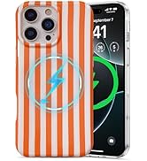 EYZUTAK Magnetic for iPhone 16 Pro Max Case Compatible with MagSafe, Fashion Cute Striped Phone C...