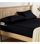 Entisn Pure Cotton Fitted Sheets with Pockets on Side, 400 Thread Count Queen Cotton Fitted Sheet...