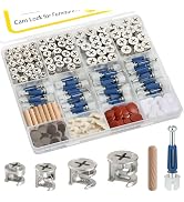 SVLING 138PCS Cam Locks for Furniture Assortment Kit,3-in-1 Eccentric Hardware Wheels,Furniture C...