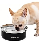 Gardner Pet Slow Water Bowl for Dogs, 2L/68oz Spill-Proof Pet Water Bowl with Floating Disk &amp; Fil...