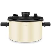 TONLEA 6 Quart Micro Pressure Cooker, Stainless Pressure Canner with One-hand Operating Glass Lid...