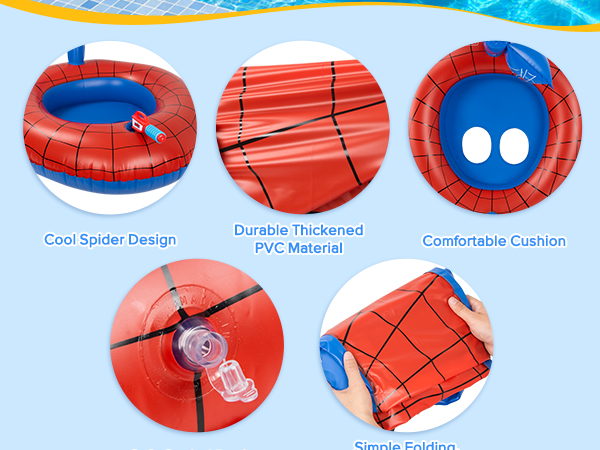 1.Durable Thickened PVC Material; 2.Comfortable Cushion; 3.Safe Sealed Design; 4.Easy to Carry