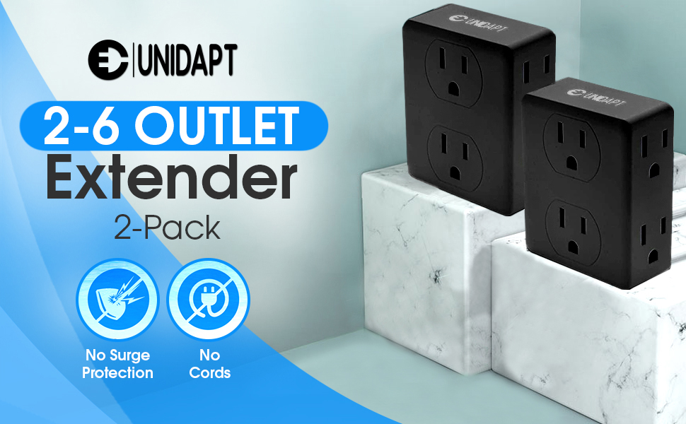 Outlet wall tap extenders box outlets electrical ac plug adapters 6 AC outlet plugs adapters 