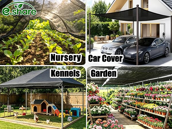 multi-purpose shade solution for garden/kennel/nursery/chicken coop/barn/swimming pool/outdoor area