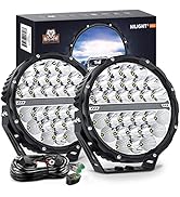 Nilight 9 Inch Round Offroad LED Driving Lights with DRL 2PCS 140W 15560LM IP68 Spot Flood Combo ...