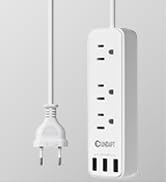 European Travel Plug Adapter, Unidapt International Power Strip, US to Europe USB Extension Cable...