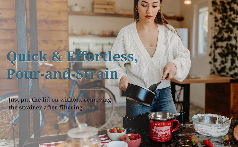 grease container with strainer grease strainer grease can for kitchen with strainer grease can