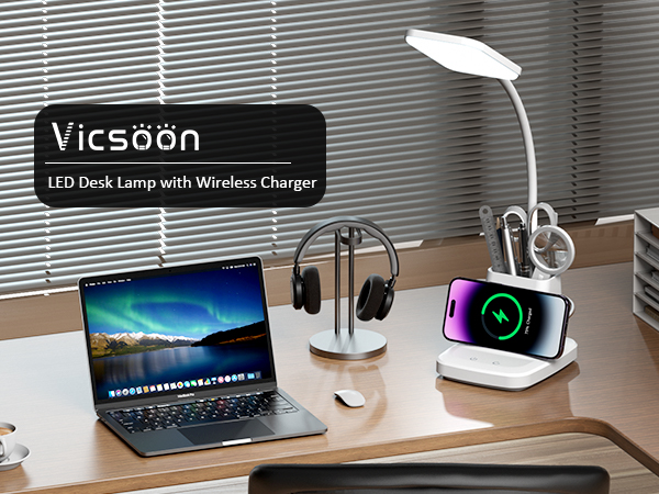 Desk Lamp with Wireless charger