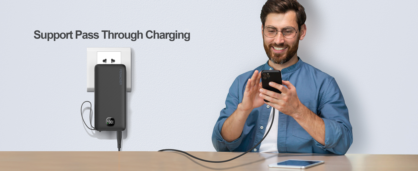 pass through charging power bank
