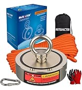 MUTUACTOR Fishing Magnet Kit,1800lbs Double Sided Fishing Magnets Heavy Duty,F 3.7" Permanent Neo...
