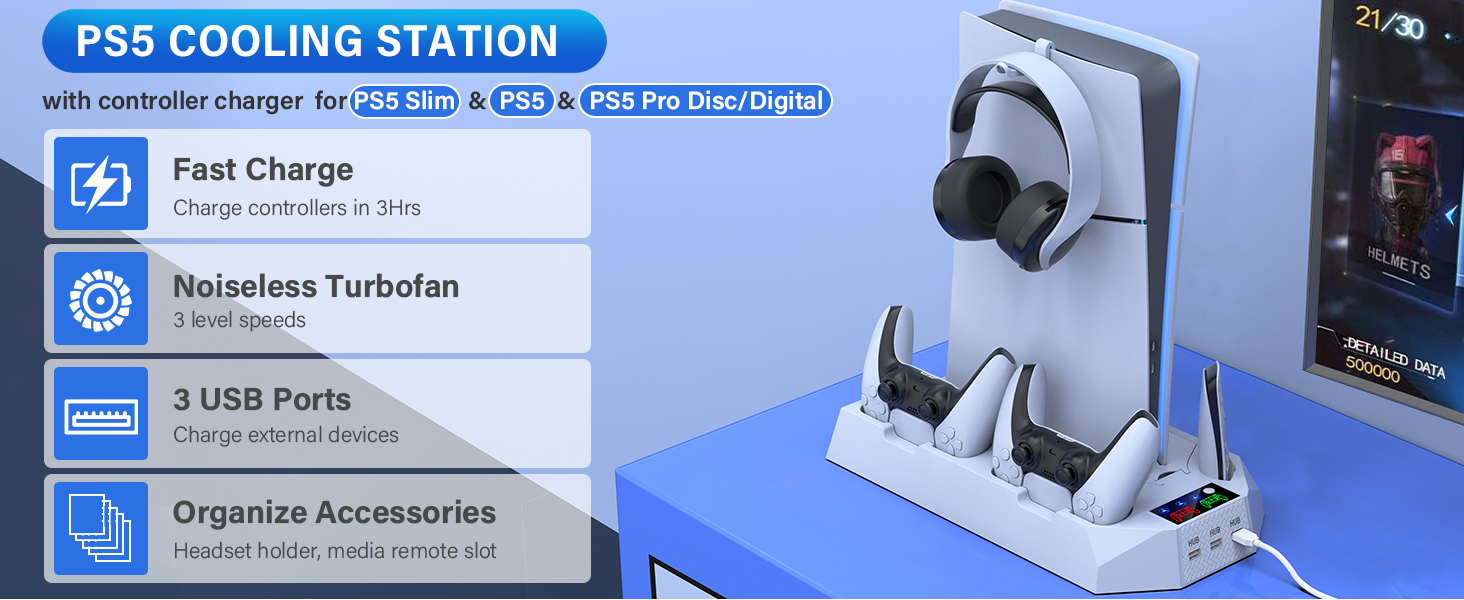 ps5 slim cooling station