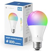 THIRDREALITY Zigbee Smart Color Bulb ZL1, Zigbee hub Required,Compatible with Home Assistant, Sma...