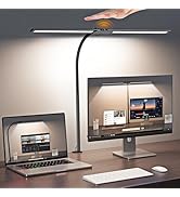 Syrinx LED Desk Lamp for Office Home – Eye Caring Dual Head Desk Light with Flexible Goose-Neck, ...