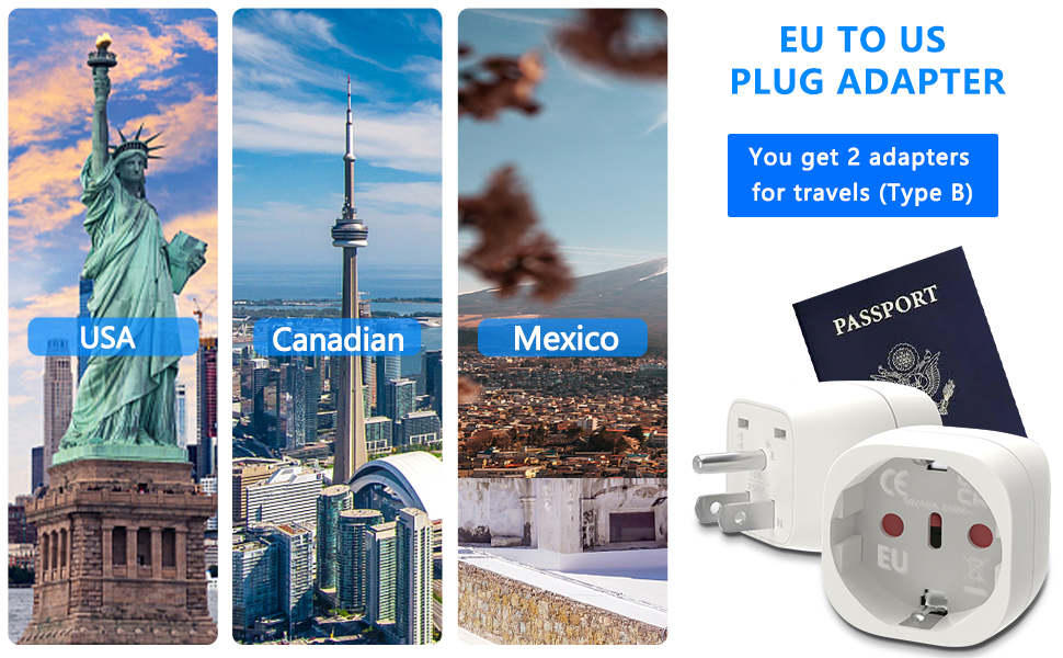 Europe to US Plug Adapter