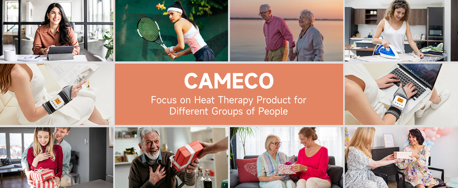 cordless wrist heating pad with massager