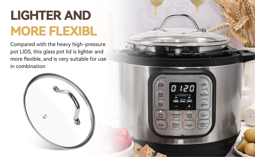 9.1 Inch 6 Quart Tempered Glass Lid for Instant Pot