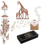 YHmall Giraffe Wind Chimes for Outside, 40" Large Giraffe Gifts for Women, Mom, Men, Metal Windch...