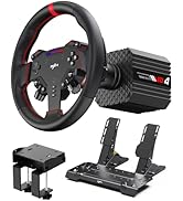 PXN VD4 Direct Drive Racing Wheel Bundle – 4Nm Servo Motor Base, 11?in Steering Wheel with Quick ...