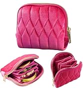Small Jewelry Travel Case,Mini Travel Jewelry Bag with Zipper,5-Layer Velvet Jewelry Travel Organ...