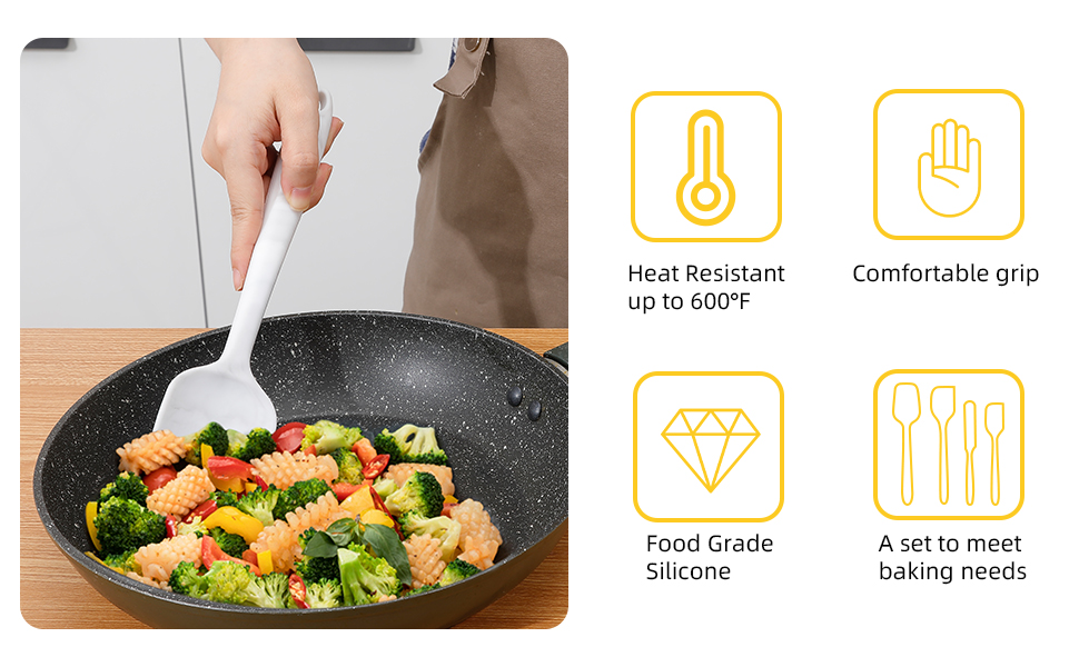 Silicone Spatula Set High Temperature Resistant Food Grade Silicone