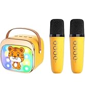 Mini Karaoke Machine for Kids Adults,Birthday Gift3,4,5, 6,7,8,9,10,11,12+Years Old,LED Portable ...