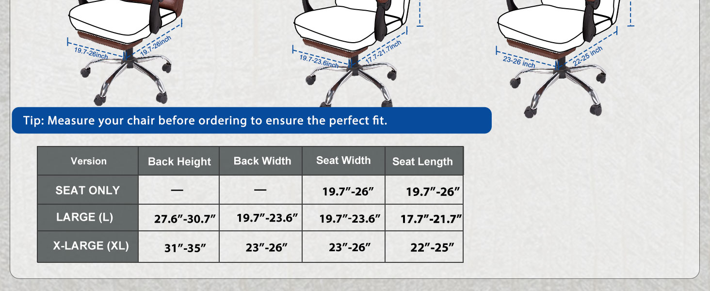 office desk computer chair seat cover black