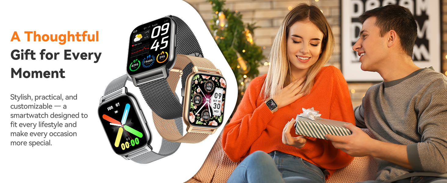 smart watch for iphone compatible; watch gift for women