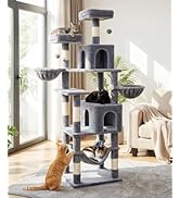 AMHANCIBLE Cat Tree, 70 Inch Tall Cat Tower for Indoor Cats, Multi-Level Cat Tree with Scratching...