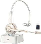 Vonztek Bluetooth Headset with Microphone,Wireless Headset V5.2 with AI Noise Canceling Mic&amp;USB D...