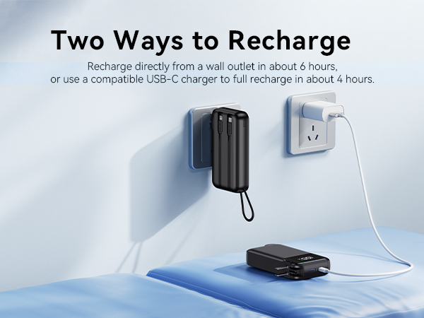 Power Bank with Built-in Cables