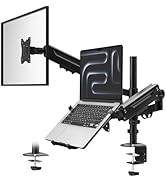 PUTORSEN Monitor Mount with Laptop Arm for 17-35 Inch Screens up to 18 Inch Notebook, Fully Adjus...
