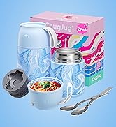 ChugJug 2 Pack Thermo for Hot Food for Adults Kids | Wide Mouth, Vacuum Insulated Food Jar with S...