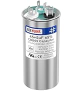 BEEYUIHF 45+5uF ±5% 45/5 MFD 370/440/450V AC 50/60Hz CBB65 Capacitor Dual Run Start Round Capacit...