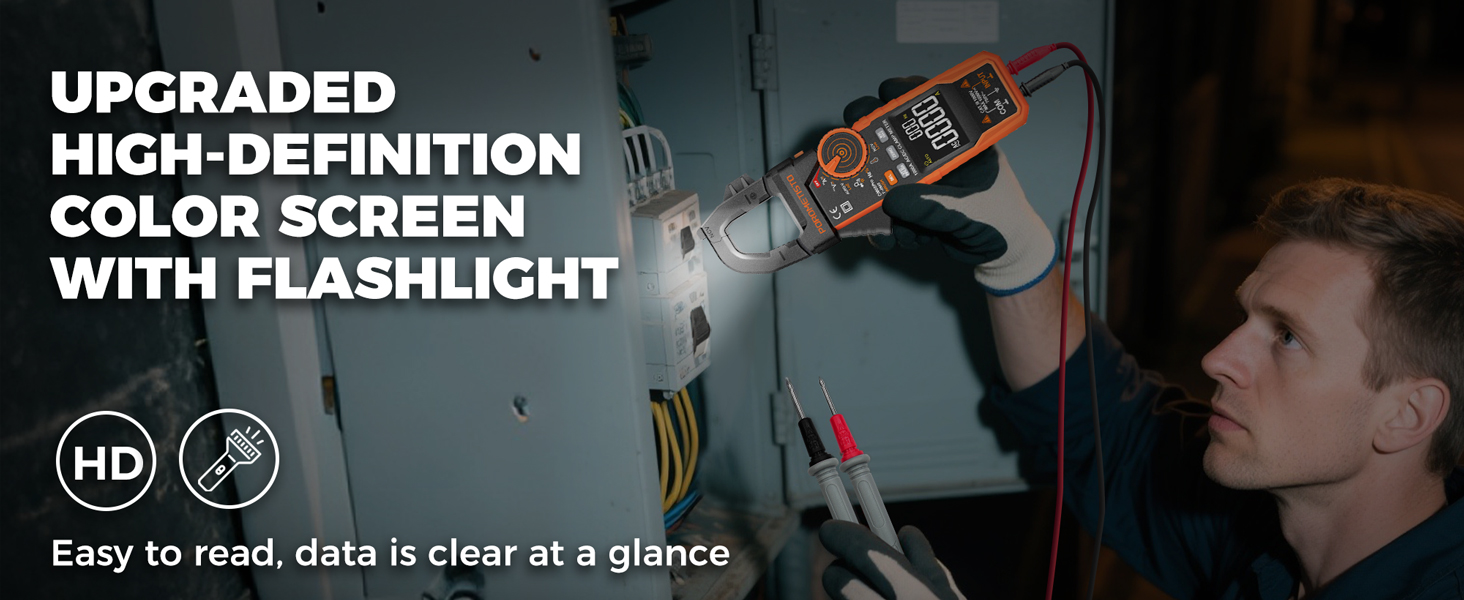 UPGRADED HIGH-DEFINITION COLOR SCREEN WITH FLASHLICHT