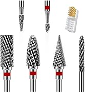 ANRUI 6pcs Nail Drill Bits Set, 3/32 Inch Professional Tungsten Carbide Drill Bits for Nails, Cut...