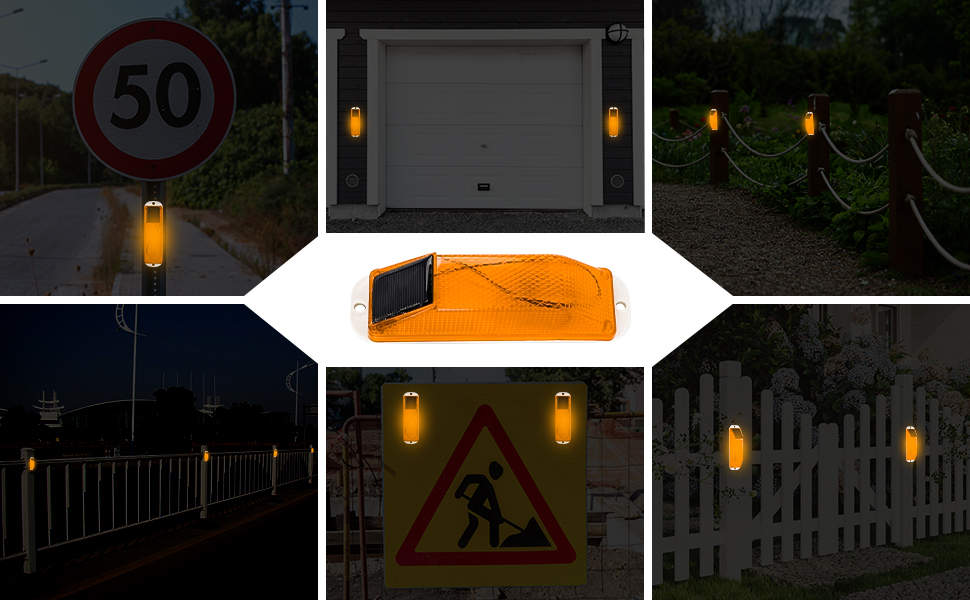 Solar Strobe Warning Light