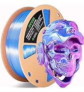 OVV3D PLA Filament 1.75mm, Silk PLA Dual Color Filament, Sky Blue and Rose Red Coextrusion Filame...
