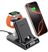SwanScout Fast Charging Station for iPhone 16 15, SwanScout 701AC, 3 in 1 Charger for Apple Watch...