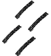 4Pcs Black Hair Clips, Handmade Rhinestone Barrettes Metal Hair Holders Clips and Barrettes for W...