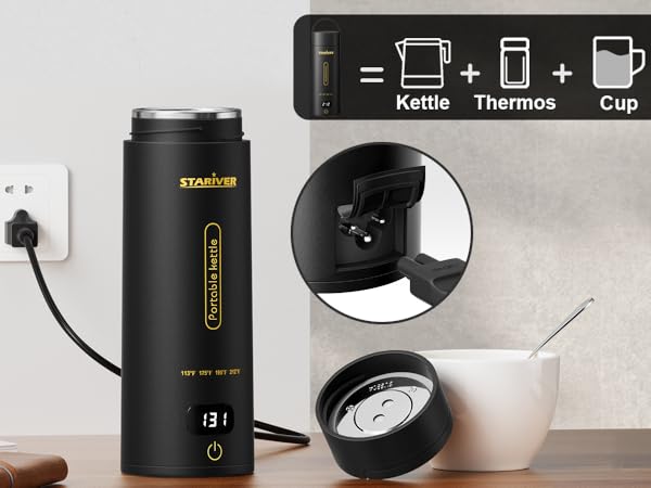 Portable Electric Kettle Small Mini Travel Electric Tea Kettle Hot Water Boiler