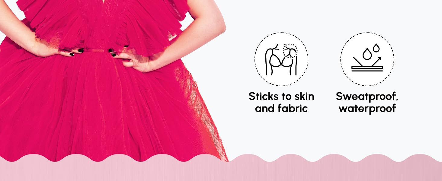 double sided tape for clothes clothing fabric sticky fashion adhesive dress body cloth two to keep